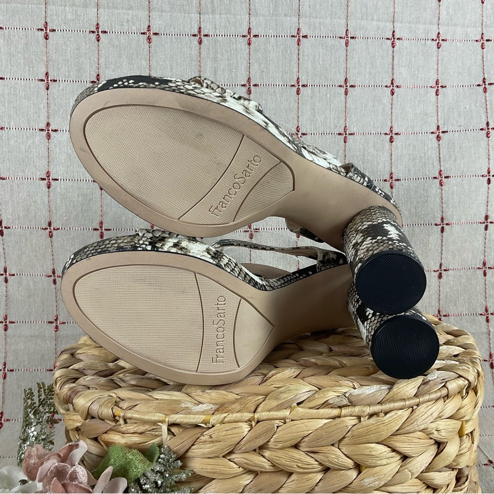 🍀HP🍀 Franco Sarto “Noa” Snakeskin Embossed Heeled Sandals Size 9.5 NWOB - Picture 8 of 8
